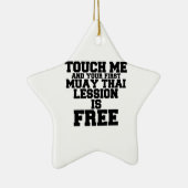 IK EN JE EERSTE MUAY-THAI LESSIE IS VRIJ KERAMISCH ORNAMENT (Rechts)