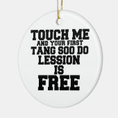 IK EN JE EERSTE TANG-SOO-DODE LESSIE IS VRIJ KERAMISCH ORNAMENT (Links)