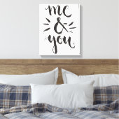 Ik en jij canvas afdruk (Insitu (Slaapkamer))
