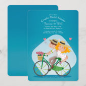 Ik en jij koppelen Bridal Shower Invitation Kaart (Voorkant / Achterkant)