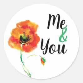 Ik en jij pap ronde sticker