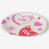 Ik en jij romantische harten papier Bord (Gekanteld)