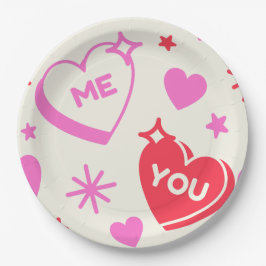 Ik en jij romantische harten papier Bord