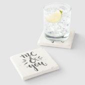 Ik en jij stenen onderzetter (Zijkant)