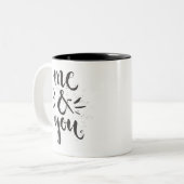 Ik en jij tweekleurige koffiemok (Voorkant links)