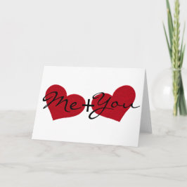 Ik en jij Valentijnsdag Hart Wenskaart Feestdagen Kaart