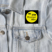Ik en meneer 80s Logo Vierkante Button 5,1 Cm (In situ)