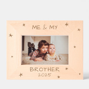 Ik en mijn broer Broers en Zussen Nieuwe Baby Met  Gegraveerde Lijstjes