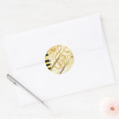Ik en mijn Flutes_ Ronde Sticker (Envelop)