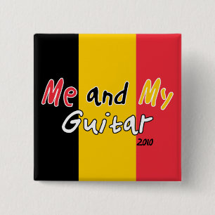 Ik en mijn gitaar vierkante button 5,1 cm