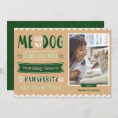 Ik en mijn hond 5x7 kerst Kaart (Voorkant / Achterkant)