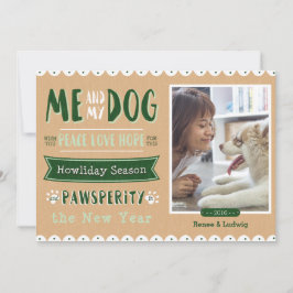 Ik en mijn hond 5x7 kerst Kaart