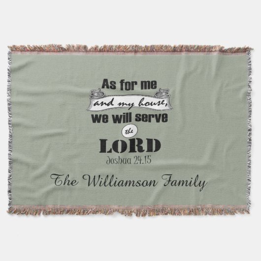 Ik en mijn huis vers met familienaam deken (Voorkant)