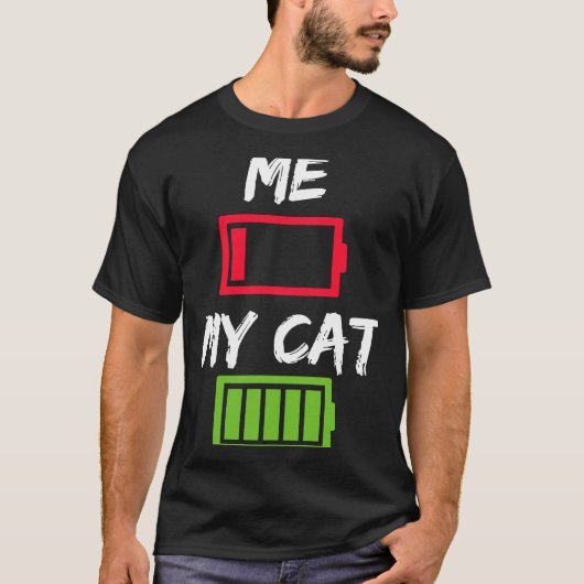 Ik En Mijn Kat Batterij T-shirt (Voorkant)