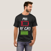 Ik En Mijn Kat Batterij T-shirt (Voorkant volledig)