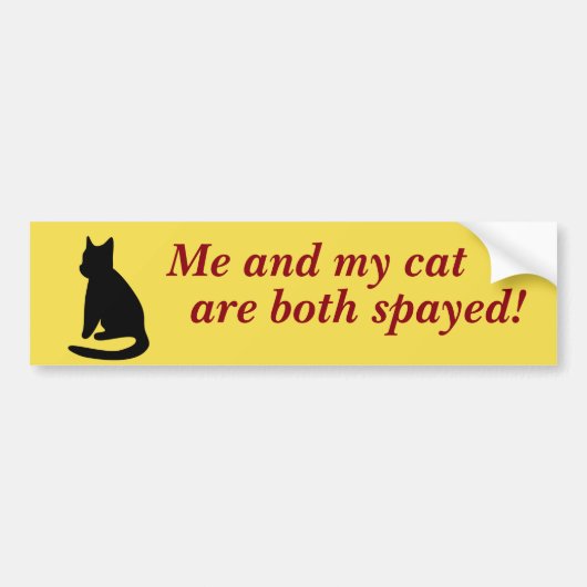 Ik en mijn kat Bumpersticker (Voorkant)