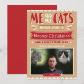 Ik en mijn katten 5x7 fotokaart feestdagenkaart (Voorkant / Achterkant)
