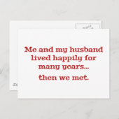 Ik en mijn man hebben jarenlang gelukkig geleefd briefkaart (Voorkant / Achterkant)