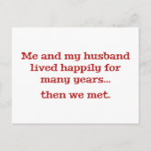 Ik en mijn man hebben jarenlang gelukkig geleefd briefkaart (Voorkant)