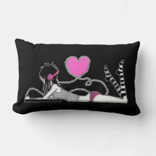 Ik en mijn Muziek Black en White Pillow Kussen