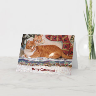 Ik en mijn 'Shadow' Cat Christmas Kaart