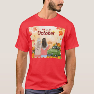 Ik en mijn vriend in oktober cadeau t-shirt