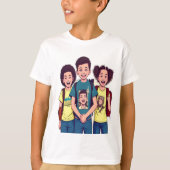 Ik en mijn vrienden op school t-shirt (Voorkant)