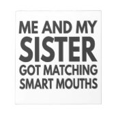 Ik en mijn zuster hebben 'n sms-moeskoek. notitieblok (Voorkant)