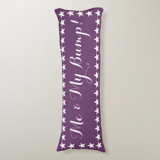 Ik en m'n Paarse buik Lichaamskussen (Voorkant Verticaal)