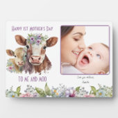 Ik en Moo Mama en Baby Koe Moederdag Foto Fotoplaat (voorkant)