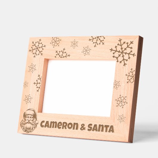 Ik en Santa Claus Snowflake Custom Name Gegraveerde Lijstjes (Links)