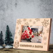 Ik en Santa Claus Snowflake Custom Name Gegraveerde Lijstjes