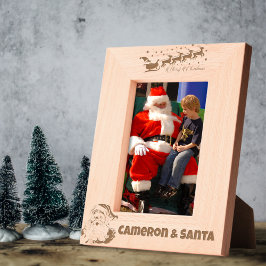 Ik en Santa Custom Naam Santa & Sleigh Gegraveerde Lijstjes