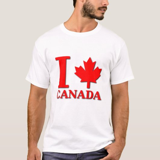 Ik Esdoornblad Canada T-shirt Canadese Trots (Voorkant)