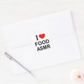 IK ❤️ ETEN ASMR IK HOU VAN ETEN ASMR IK HART ETEN  VIERKANTE STICKER (Envelop)