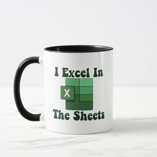 Ik Excel in de sheets - Excel Spreadsheet Lover Mok (Links)