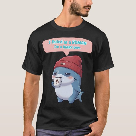 Ik Faalde Als Mens - Chibi Haai T-shirt (Voorkant)