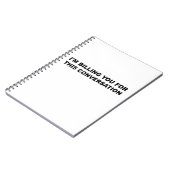 Ik factureer je voor deze discussie grappige advoc notitieboek (Linkerzijde)