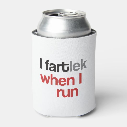 Ik FARTlek als ik ren © - Grappig FARTlek Runner G Blikjeskoeler (Blikje Voorkant)