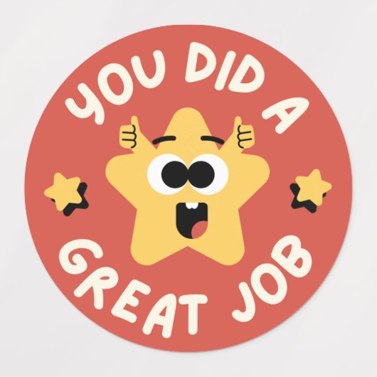 Ik feliciteer de sticker met zijn goede werk (Design 1)