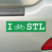 Ik fiets STL voor uw voertuig Bumpersticker (Op auto)