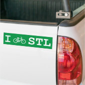Ik fiets STL voor uw voertuig Bumpersticker (Op Truck)