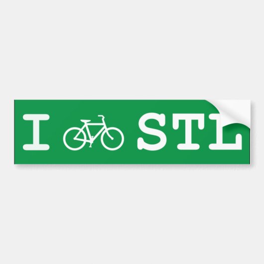 Ik fiets STL voor uw voertuig Bumpersticker (Voorkant)