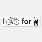 Ik fiets voor biotbumper bumpersticker (Voorkant)