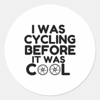 Ik fietste ronde sticker