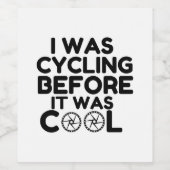 Ik fietste wijn etiket (Enkel label)