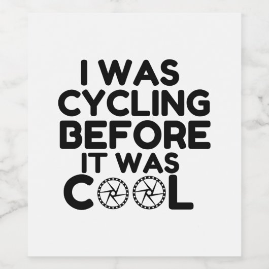 Ik fietste wijn etiket (Enkel label)