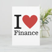 Ik ❤️ Finance Leuk Kaart (Staand voorkant)