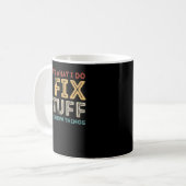 Ik Fix Stuff en ik ken dingen grappig, mechanisch  Koffiemok (Voorkant links)