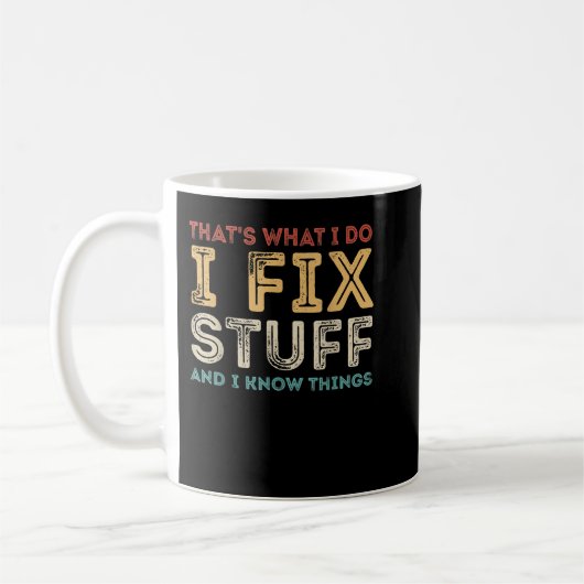 Ik Fix Stuff en ik ken dingen grappig, mechanisch  Koffiemok (Links)